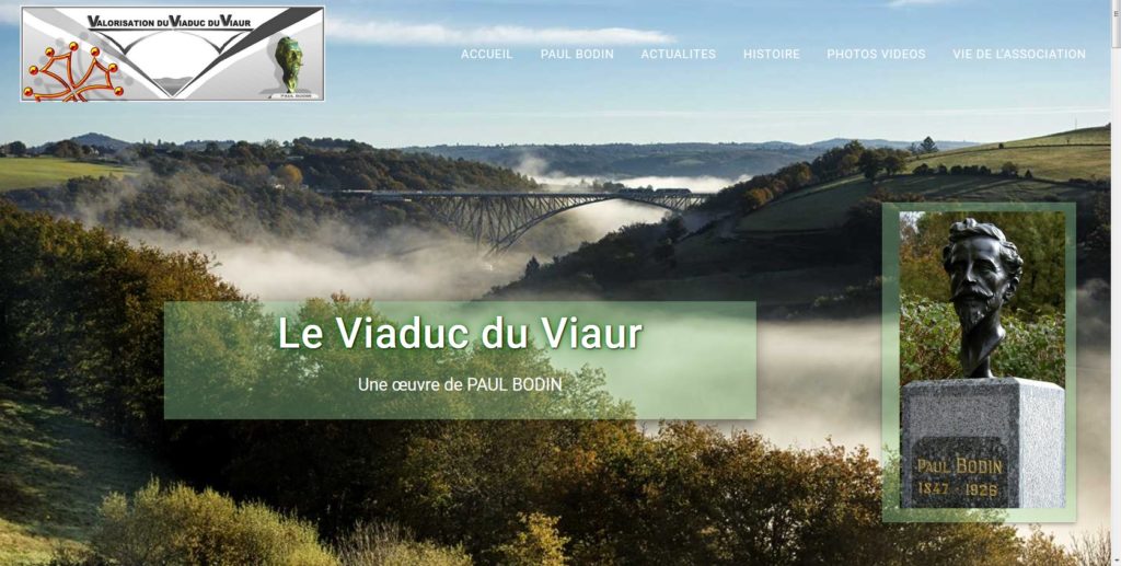 site de l'association VVV qui promouvoit le Viaduc du Viaur de Paul Bodin